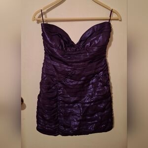 Zara Strapless Dress in Deep Purple
